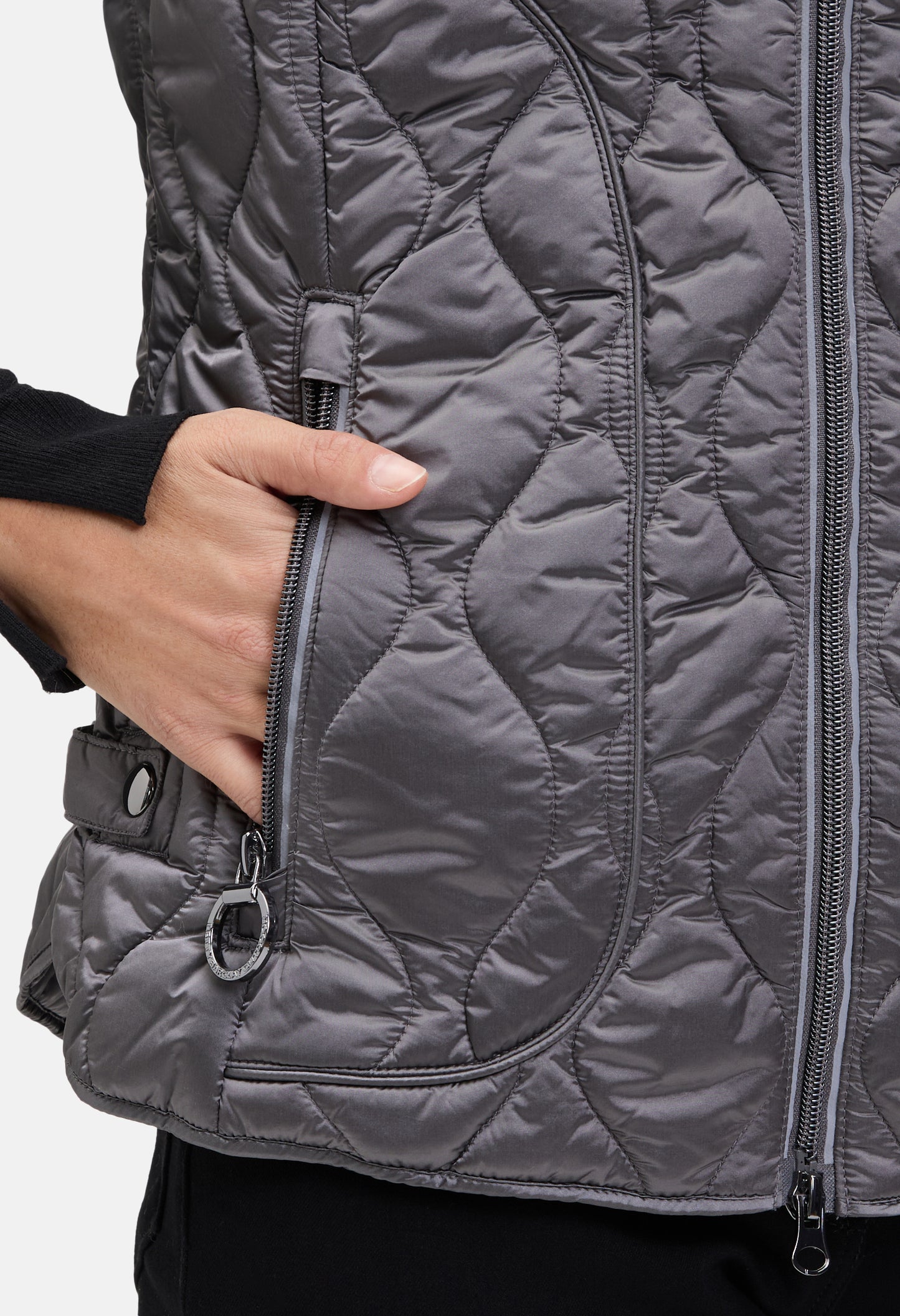 Quilted Vest with Stand-Up Collar