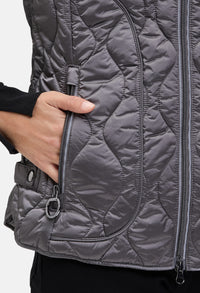 Quilted Vest with Stand-Up Collar