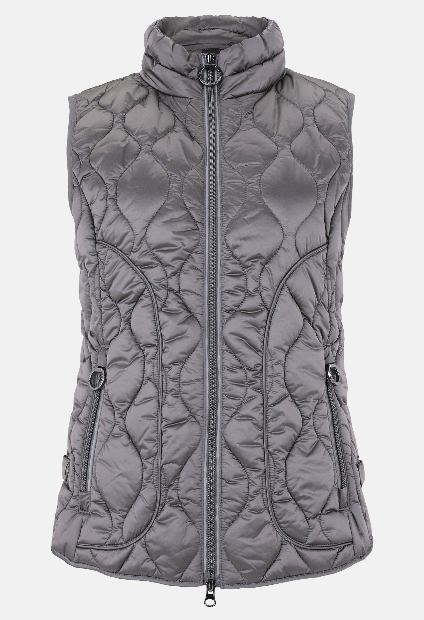 Quilted Vest with Stand-Up Collar