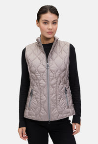 Quilted Vest with Stand-Up Collar