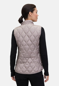 Quilted Vest with Stand-Up Collar