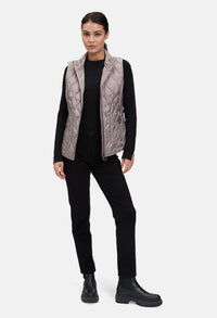 Quilted Vest with Stand-Up Collar