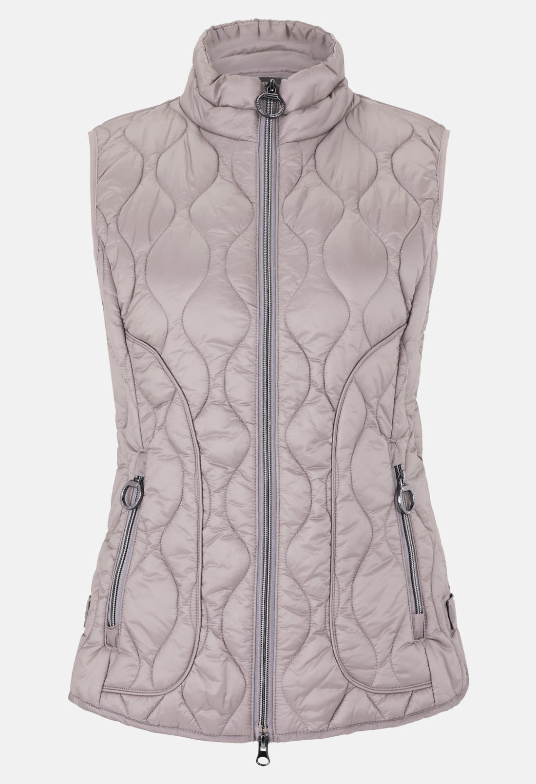 Quilted Vest with Stand-Up Collar