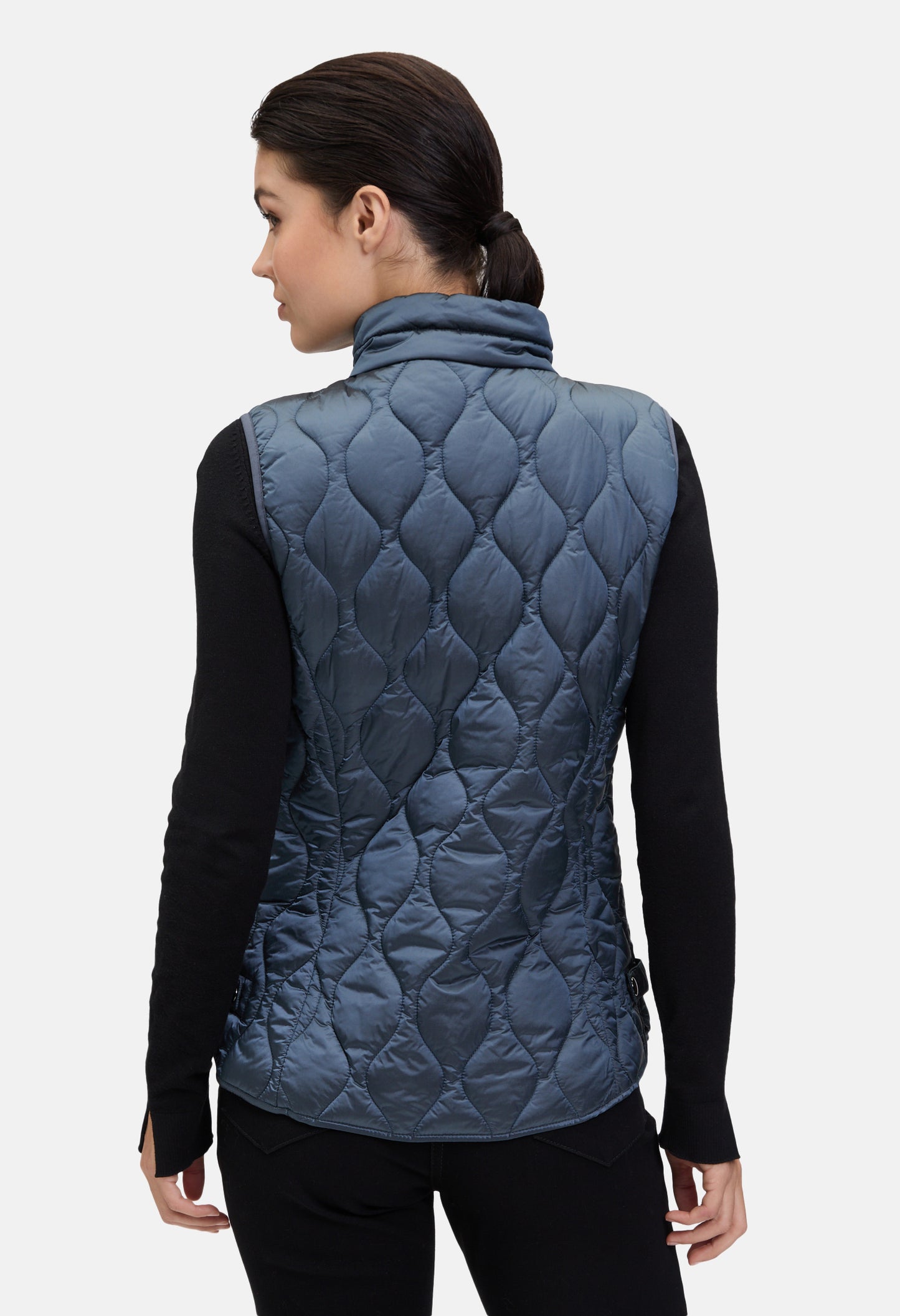 Quilted Vest with Stand-Up Collar