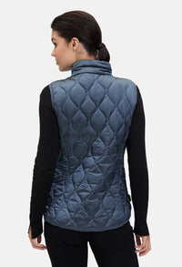 Quilted Vest with Stand-Up Collar
