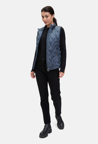 Quilted Vest with Stand-Up Collar