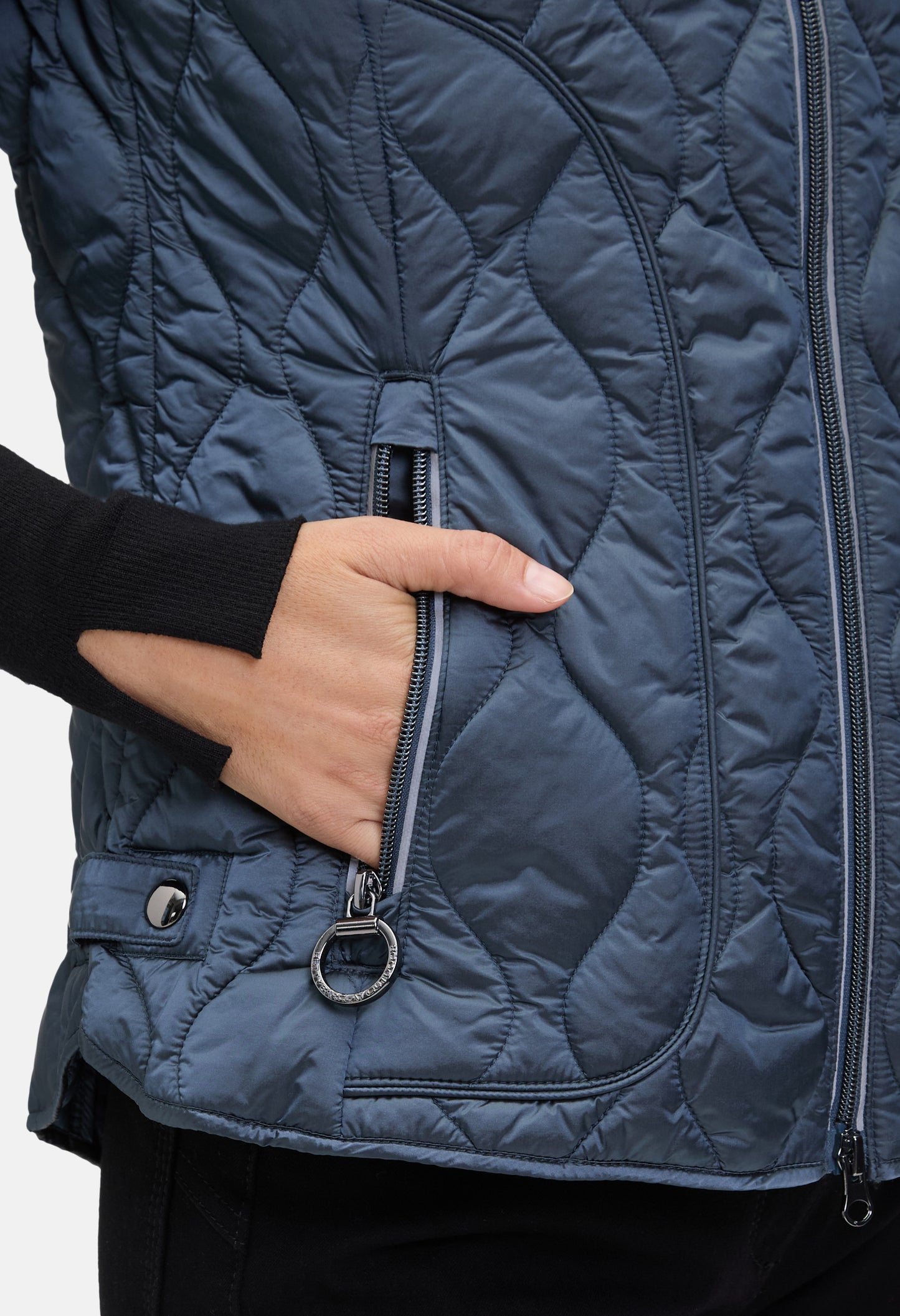 Quilted Vest with Stand-Up Collar