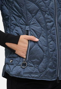 Quilted Vest with Stand-Up Collar