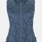 Quilted Vest with Stand-Up Collar