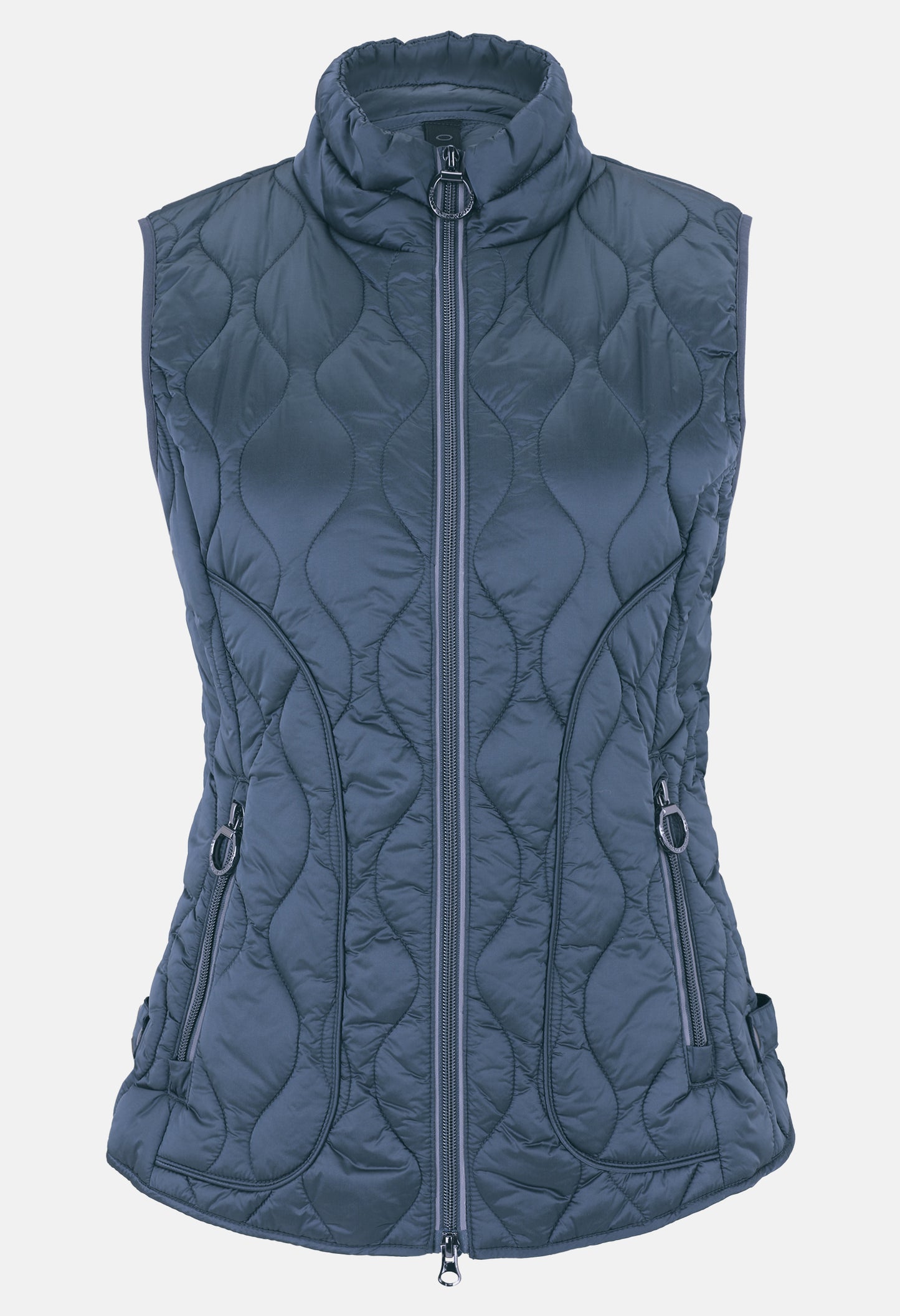 Quilted Vest with Stand-Up Collar