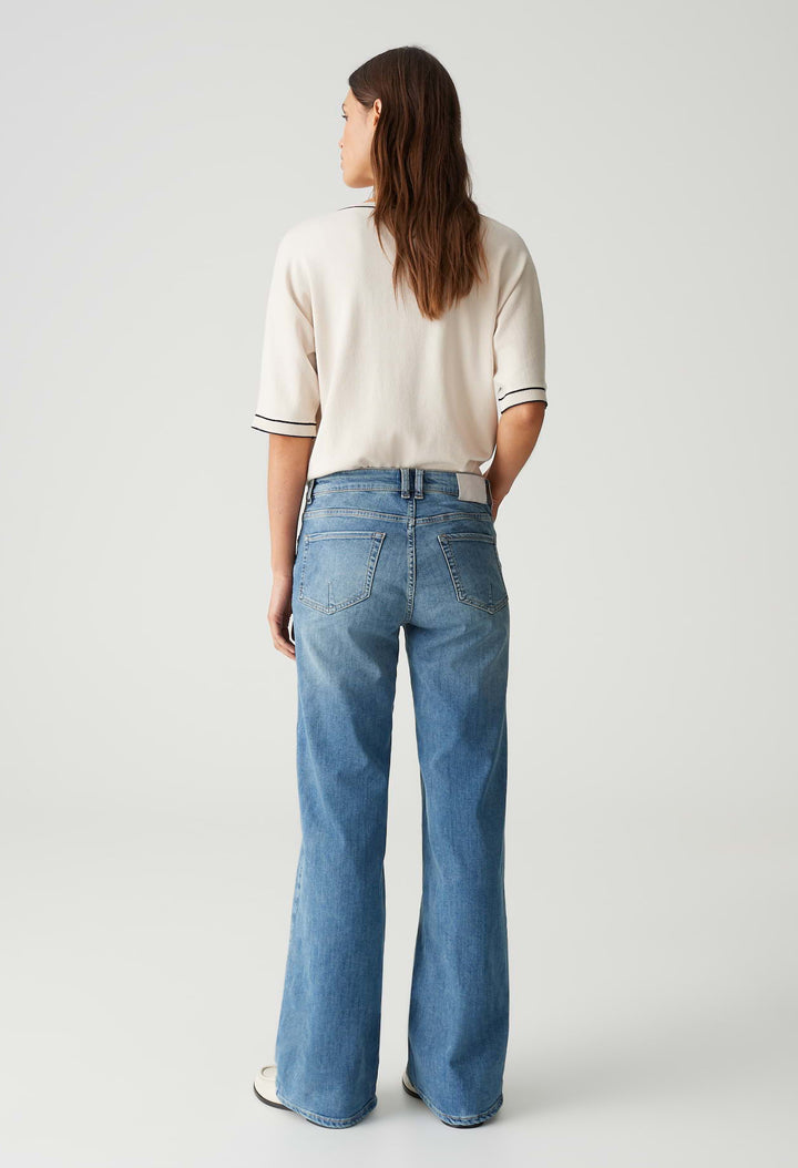 Melly Modern Mid Rise Wide Leg Jeans
