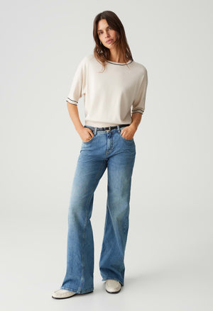 Melly Modern Mid Rise Wide Leg Jeans