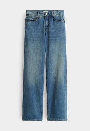 Melly Modern Mid Rise Wide Leg Jeans