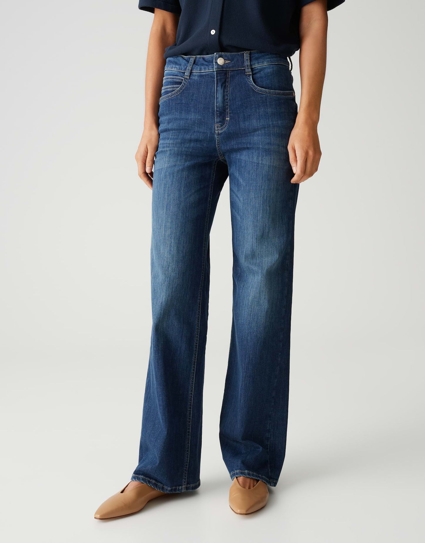 Melly Modern Mid Rise Wide Leg Jeans