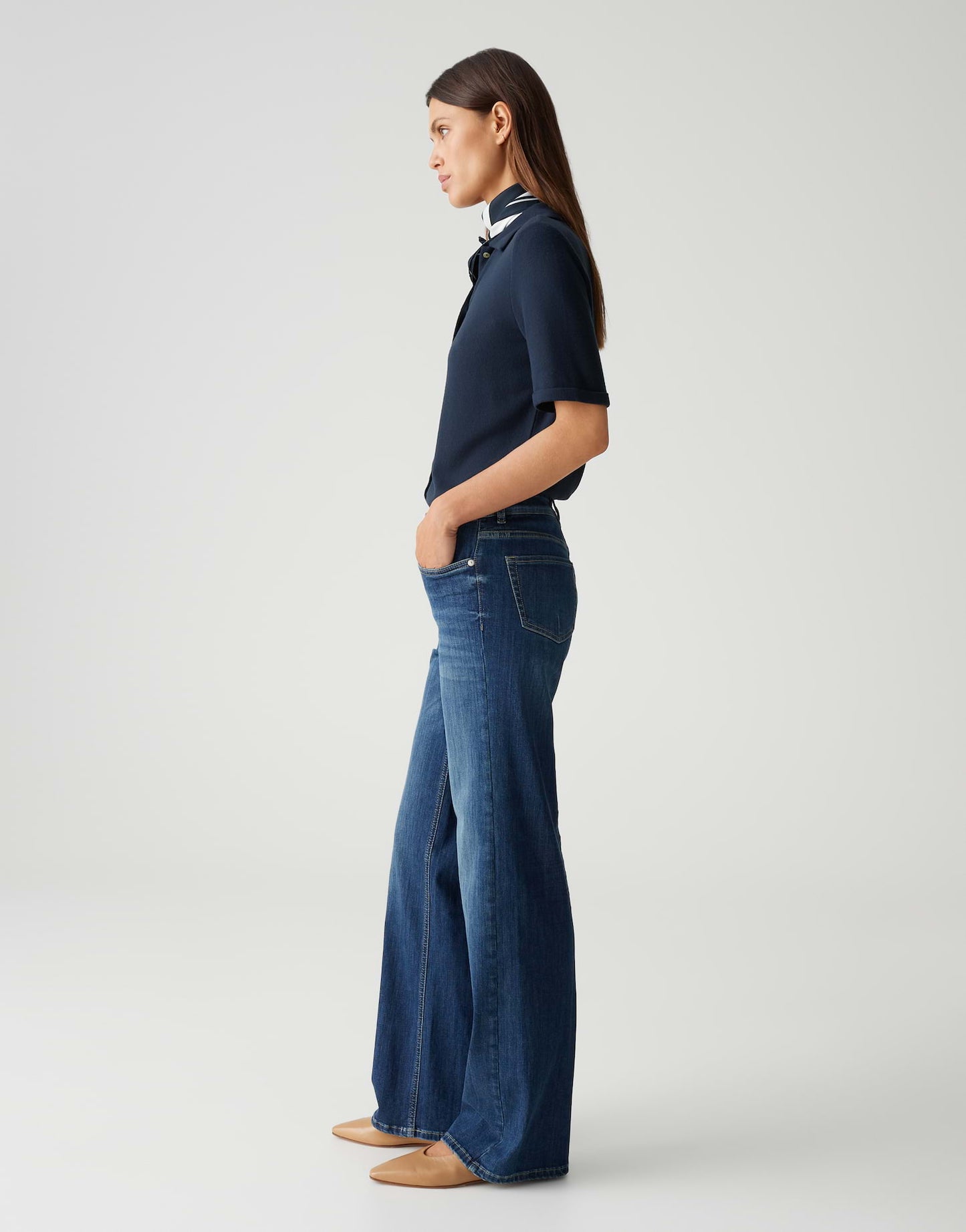 Melly Modern Mid Rise Wide Leg Jeans