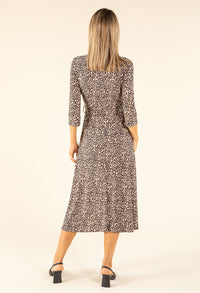 Mini Leopard Print Tie Waist Dress