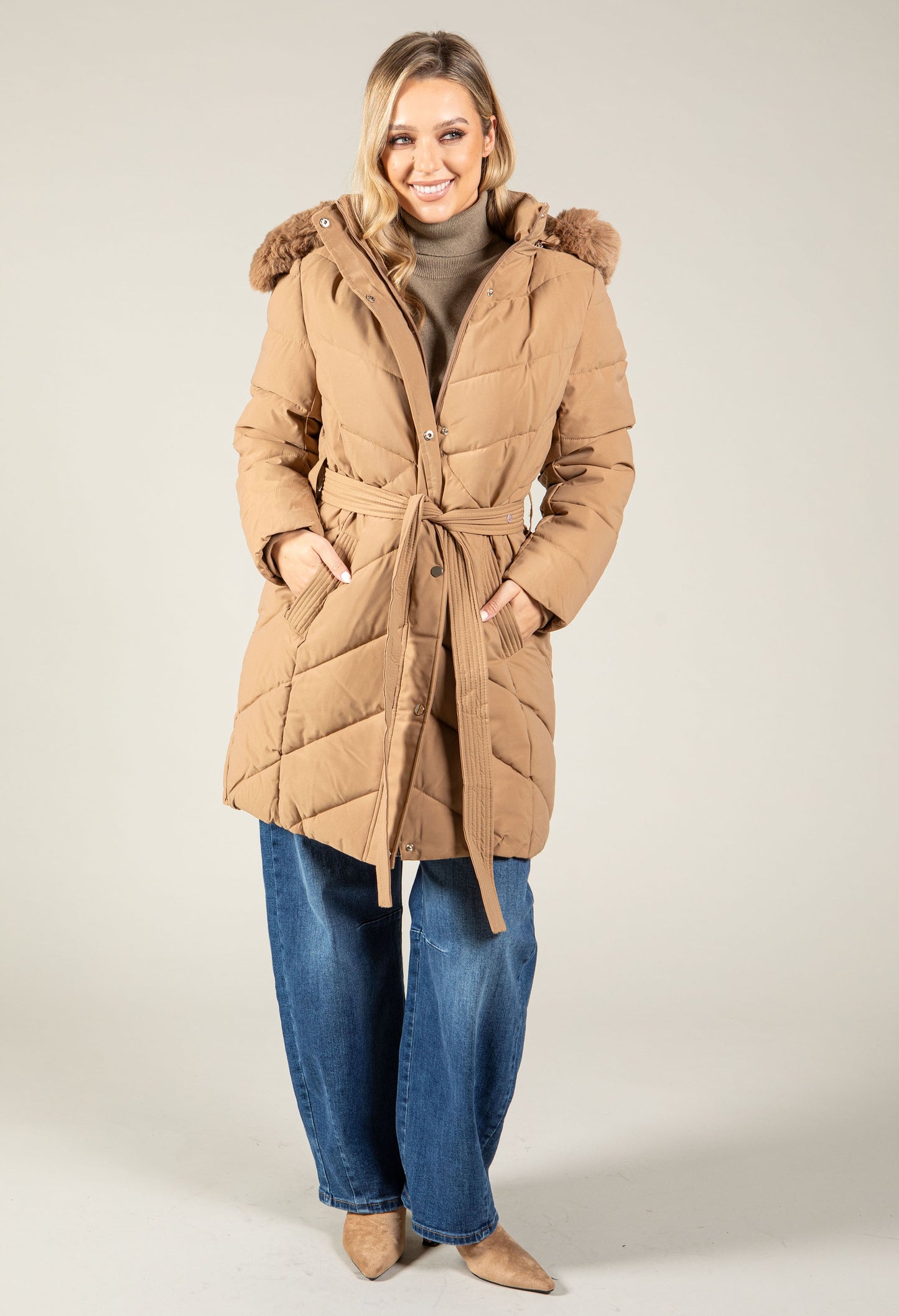 Belted Padded Coat