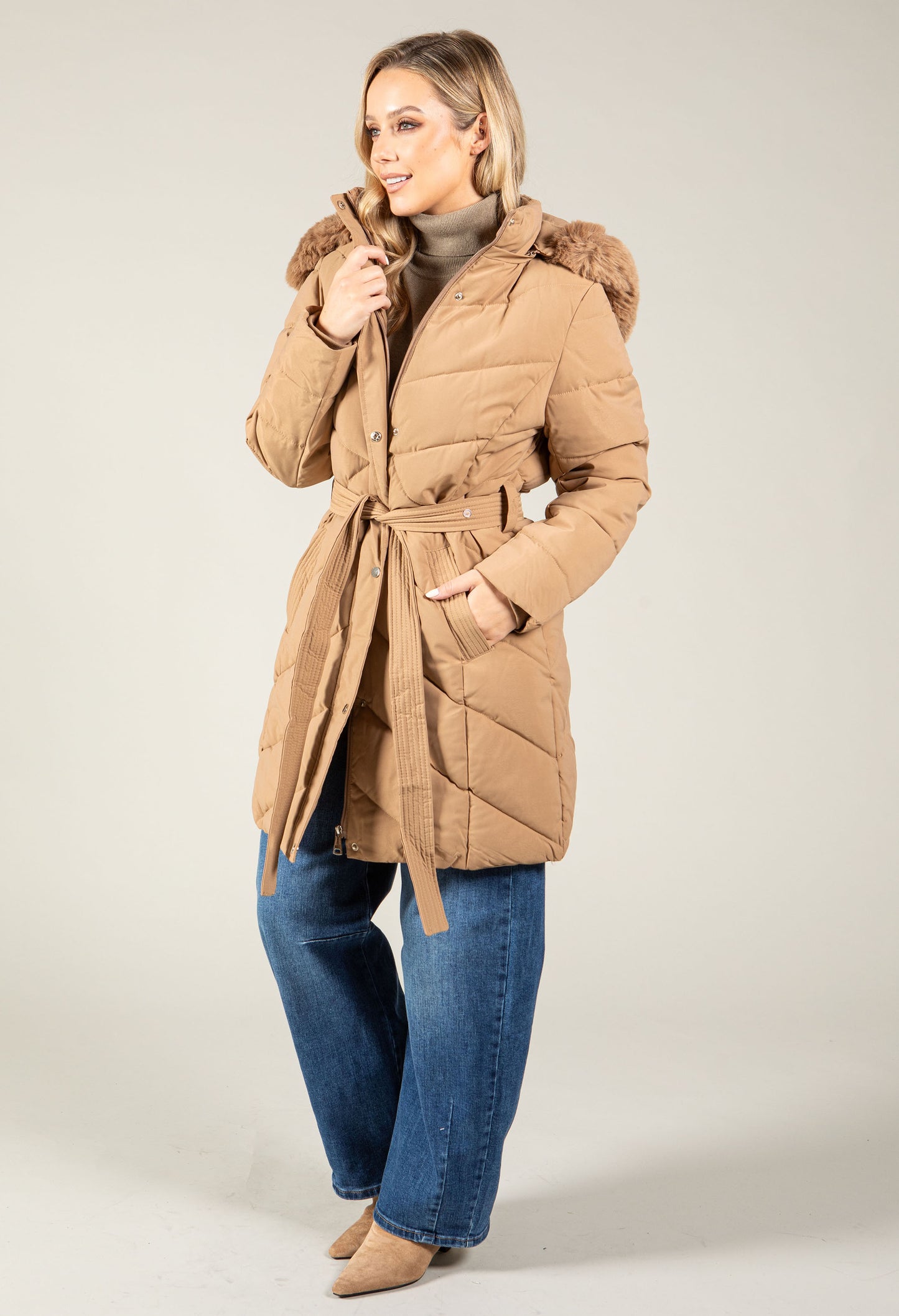 Belted Padded Coat