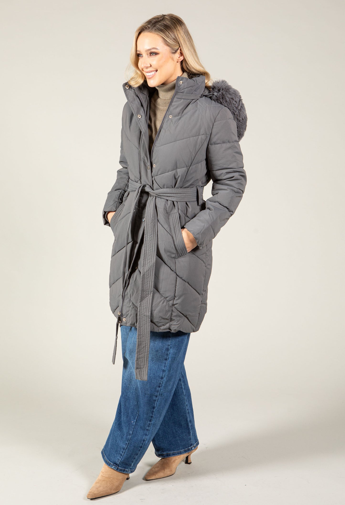Belted Padded Coat