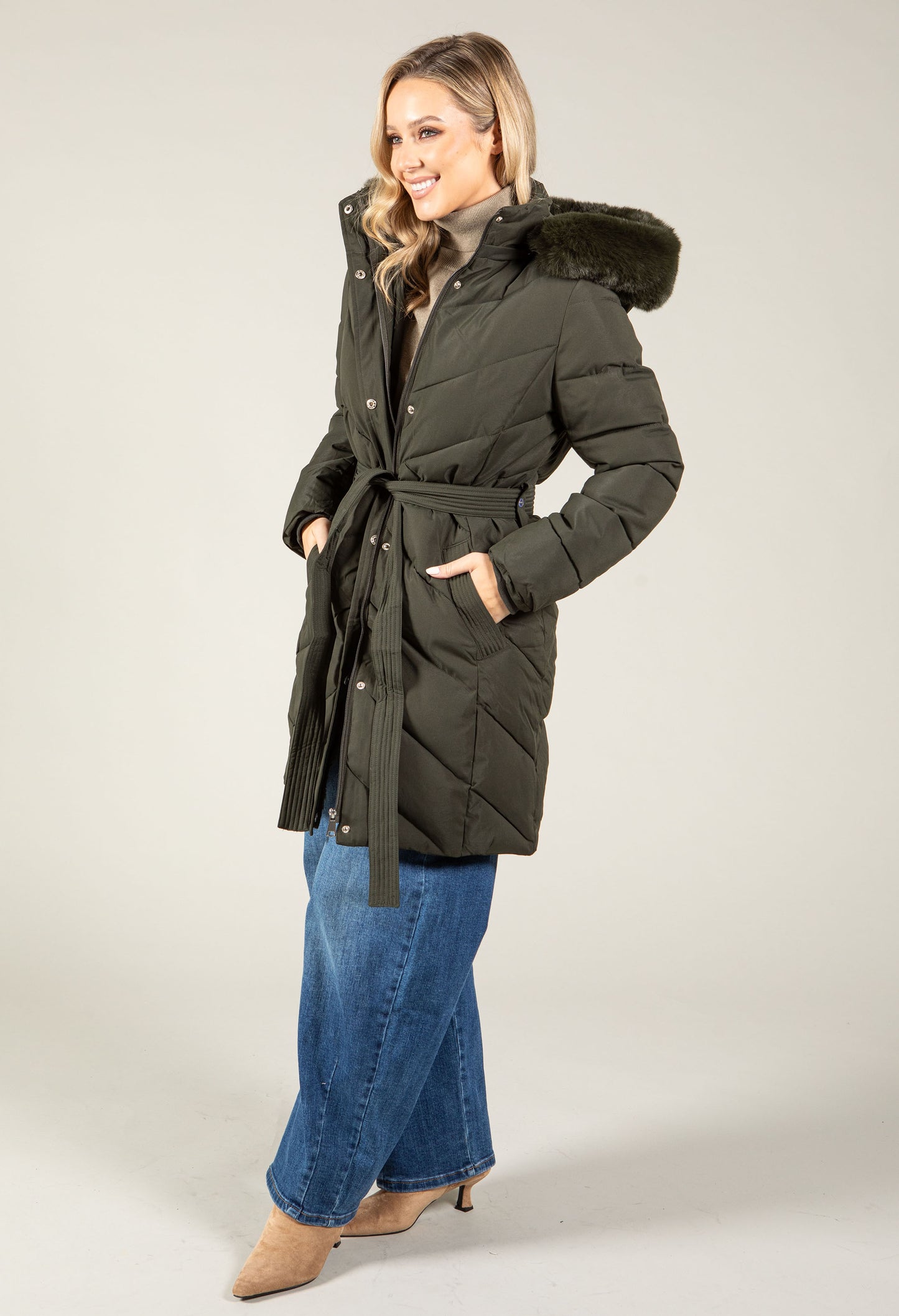Belted Padded Coat