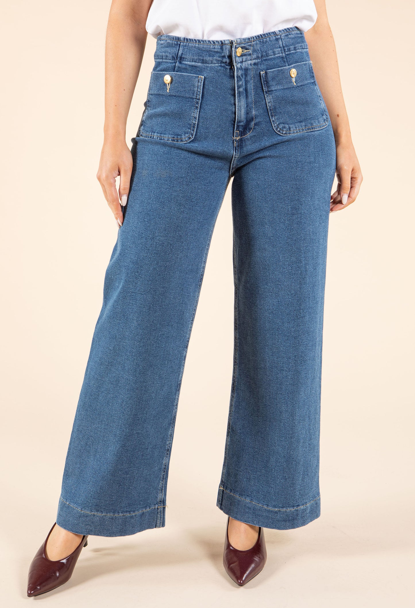 Ruby Seamless Wide Leg Jeans