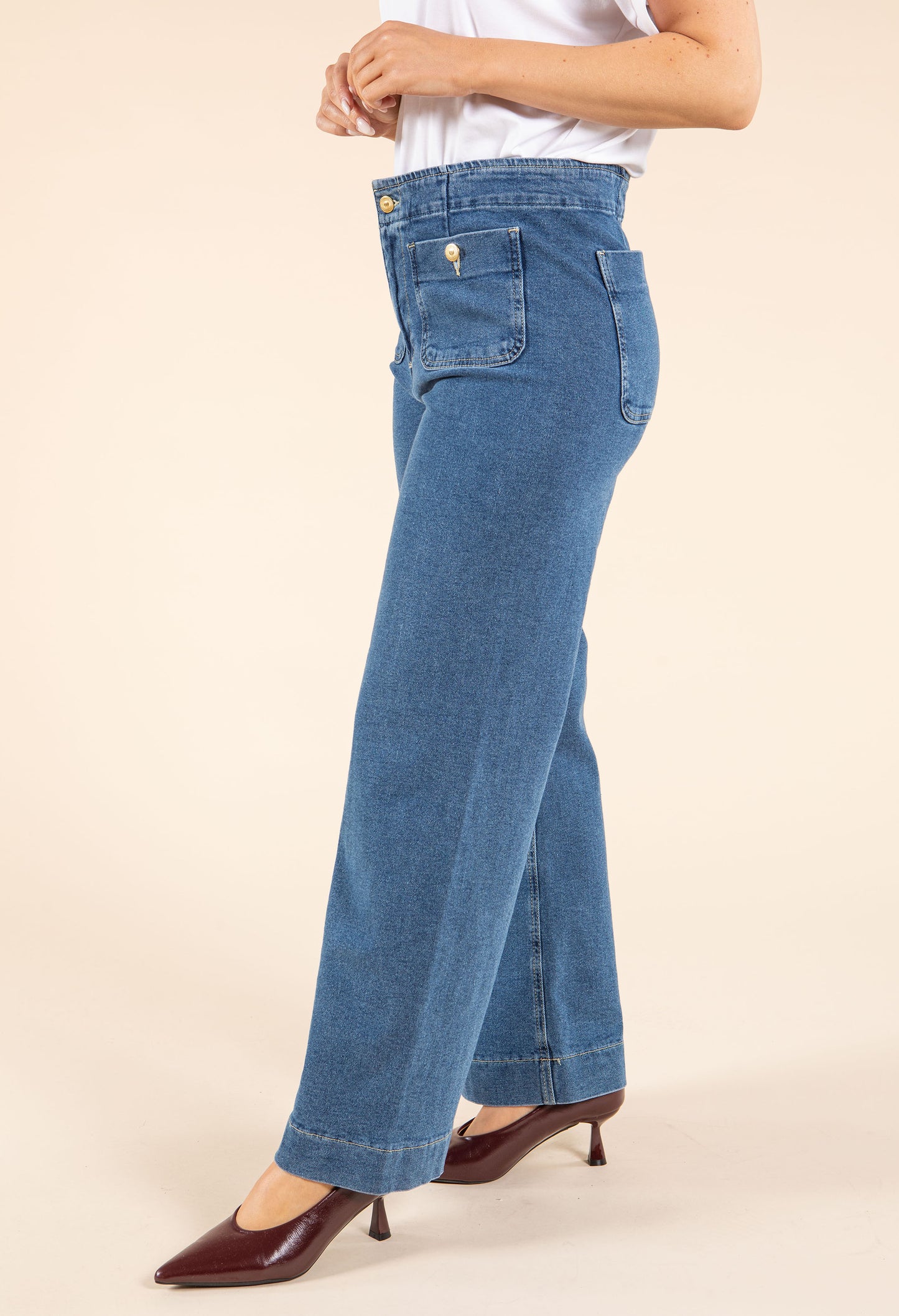 Ruby Seamless Wide Leg Jeans