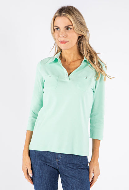 Opera Diamante Detail Polo Top