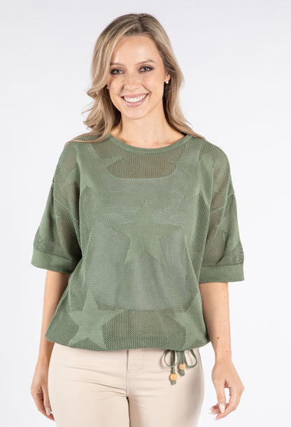 Star Design Knit Top