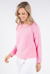 Shimmer Sleeve Rib Knit Jumper