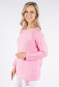 Shimmer Sleeve Rib Knit Jumper