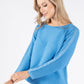 Shimmer Sleeve Rib Knit Jumper