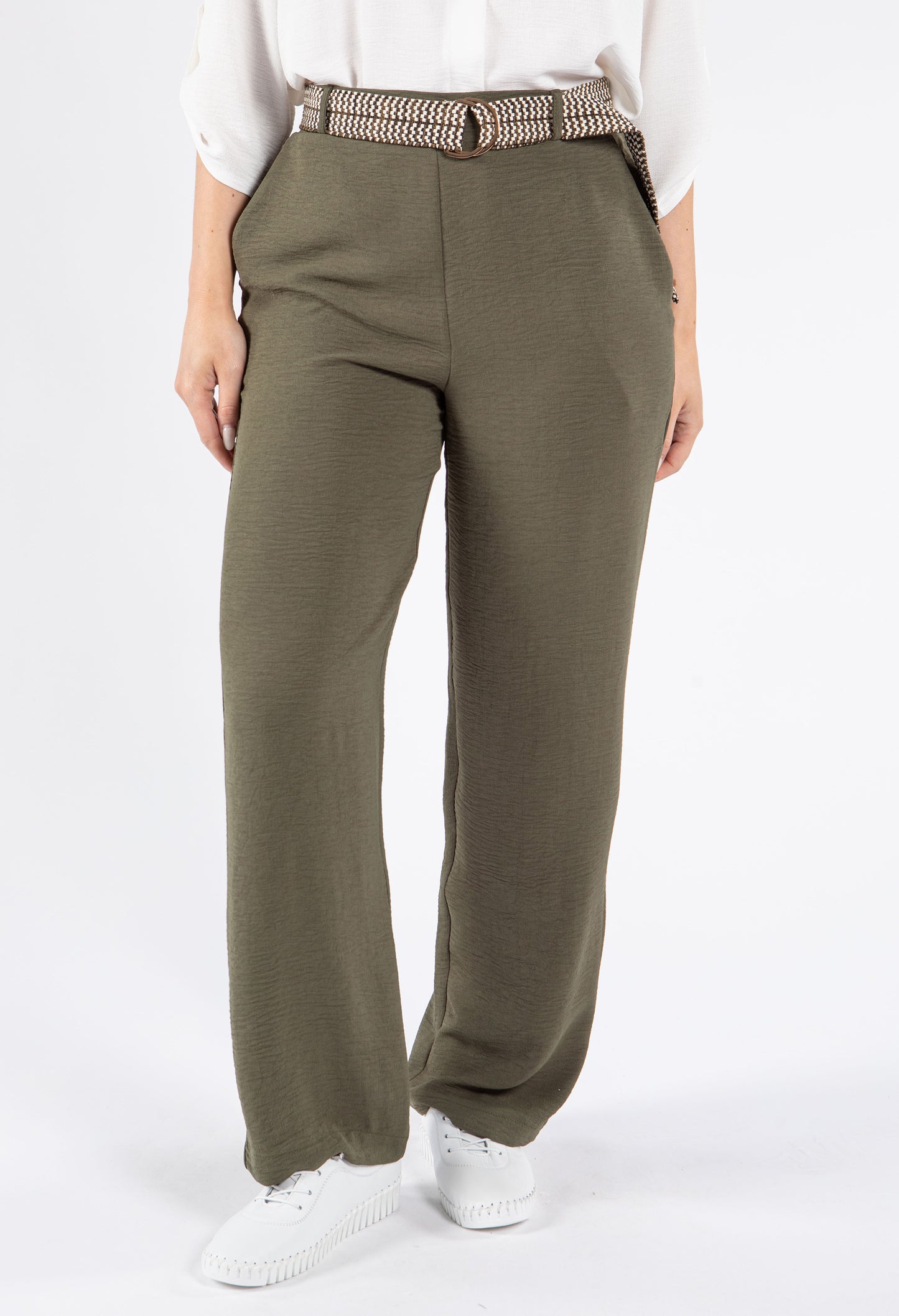 Belted Light Weight Trousers
