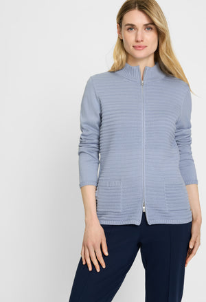 Long Sleeve Zip Knit Cardigan