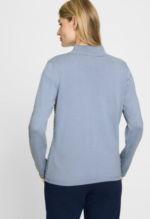 Long Sleeve Zip Knit Cardigan