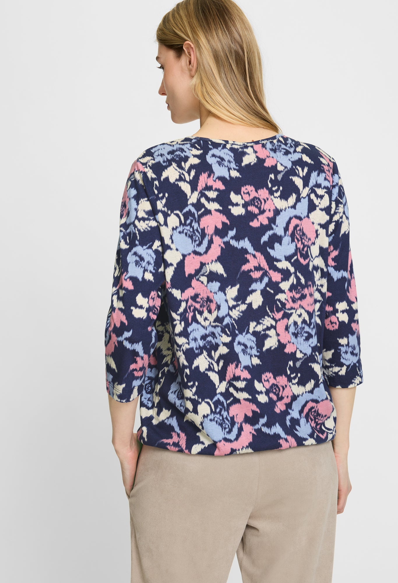 3/4 Sleeve Floral Blouse