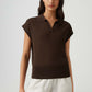 Posara Fine knit Polo Top