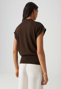Posara Fine knit Polo Top