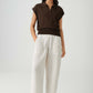 Posara Fine knit Polo Top