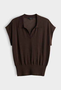 Posara Fine knit Polo Top