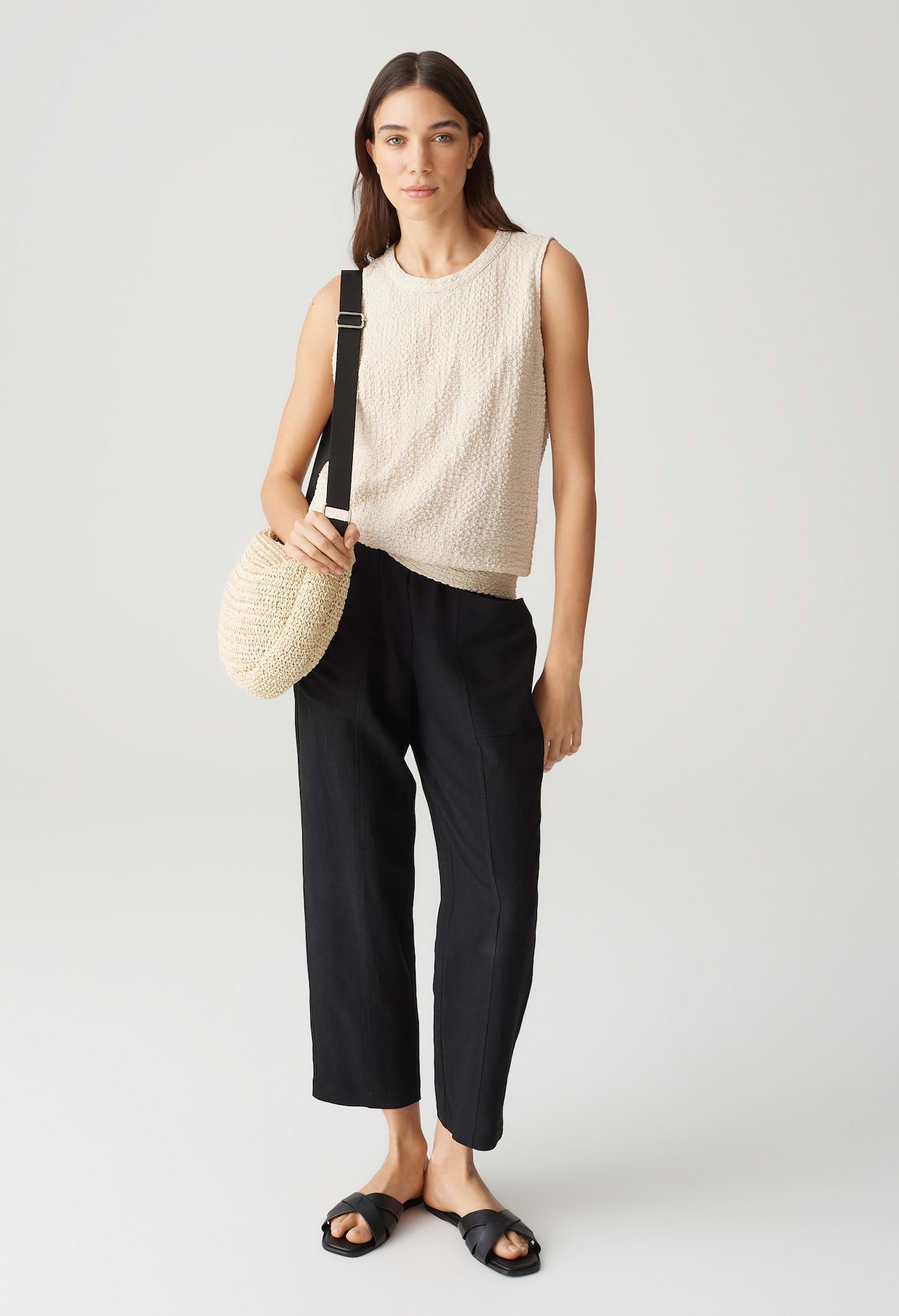 Ikini Sleeveless Texture Top