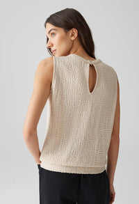 Ikini Sleeveless Texture Top