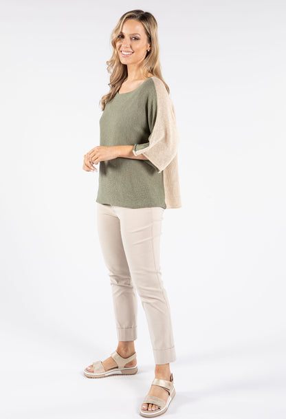 Two Tone Knit Jumper