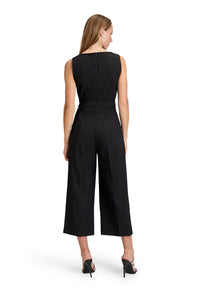 Sleeveless Leopard Print Detail Jumpsuit