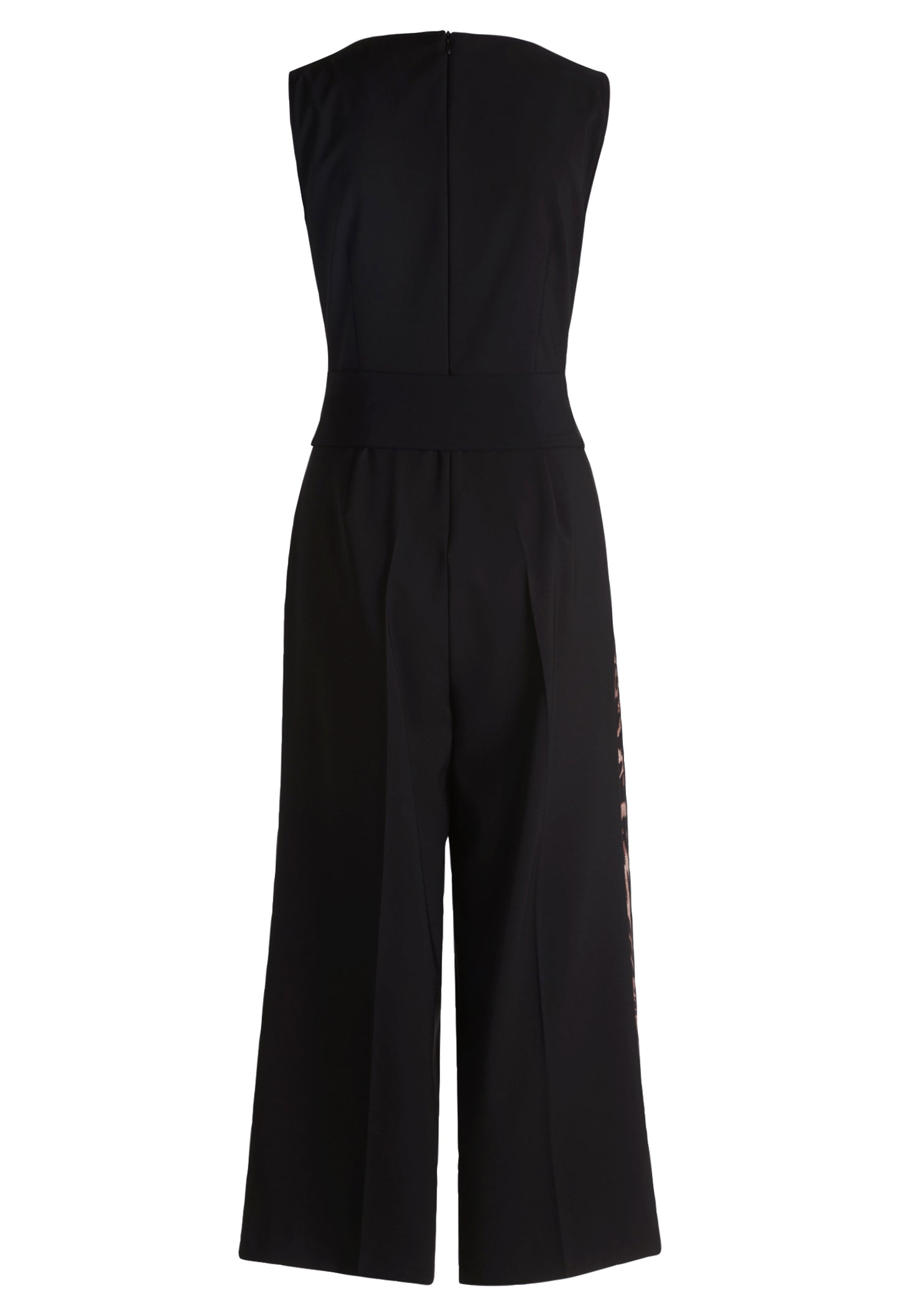 Sleeveless Leopard Print Detail Jumpsuit