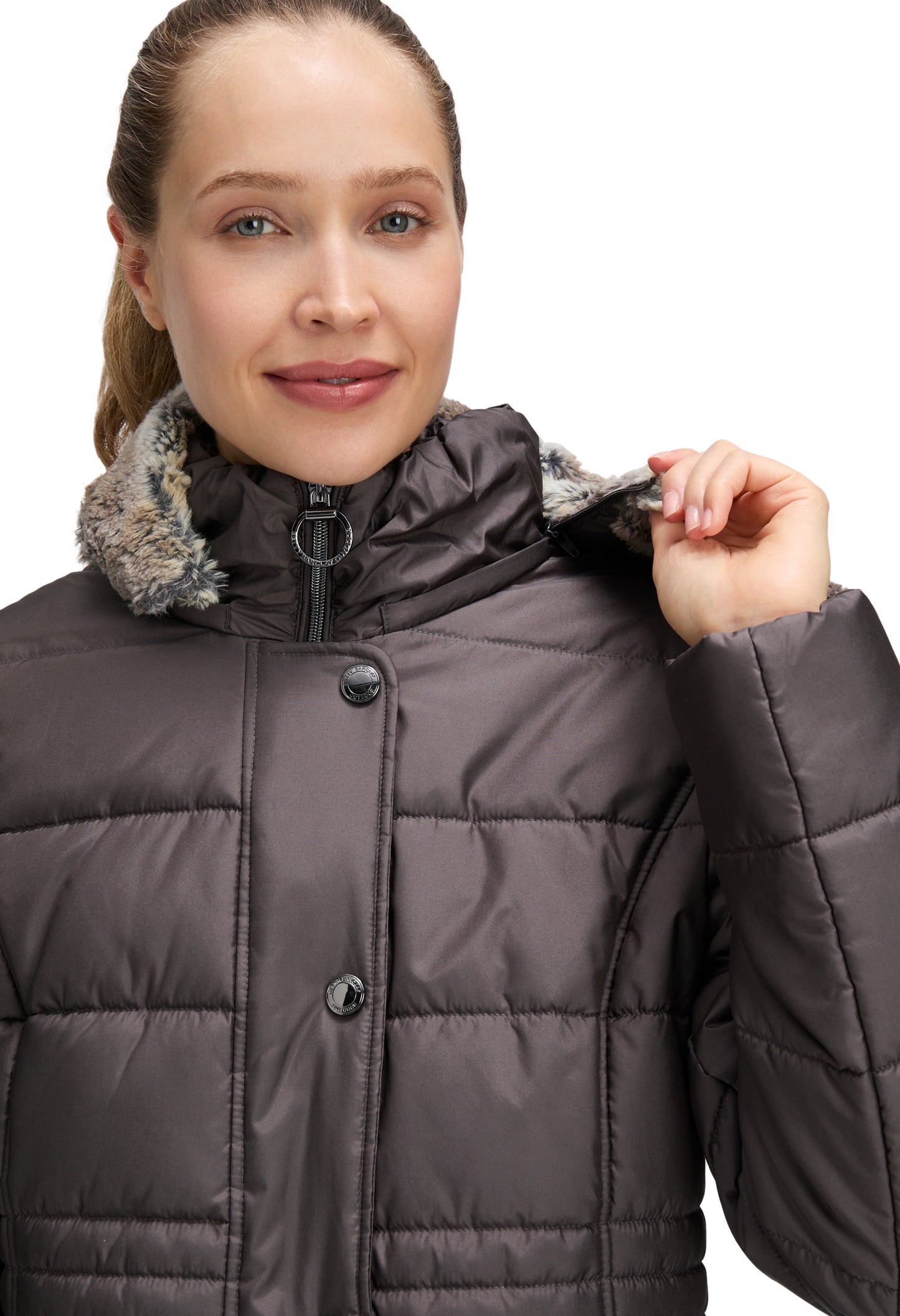 Faux Fur Trim Jacket Wadding