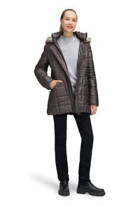 Faux Fur Trim Jacket Wadding