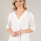 V-Neck Rolled Sleeve Top