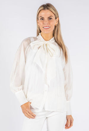 Pussy Bow Tencel Blouse