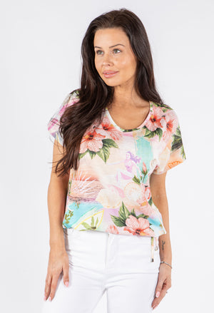 Tropical Print Top