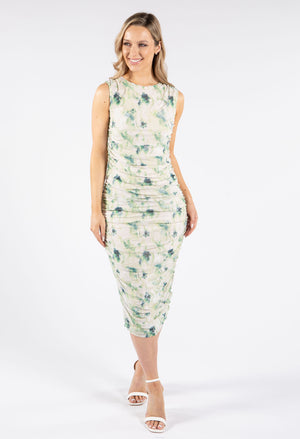 Ruched Detailing Midi Dress